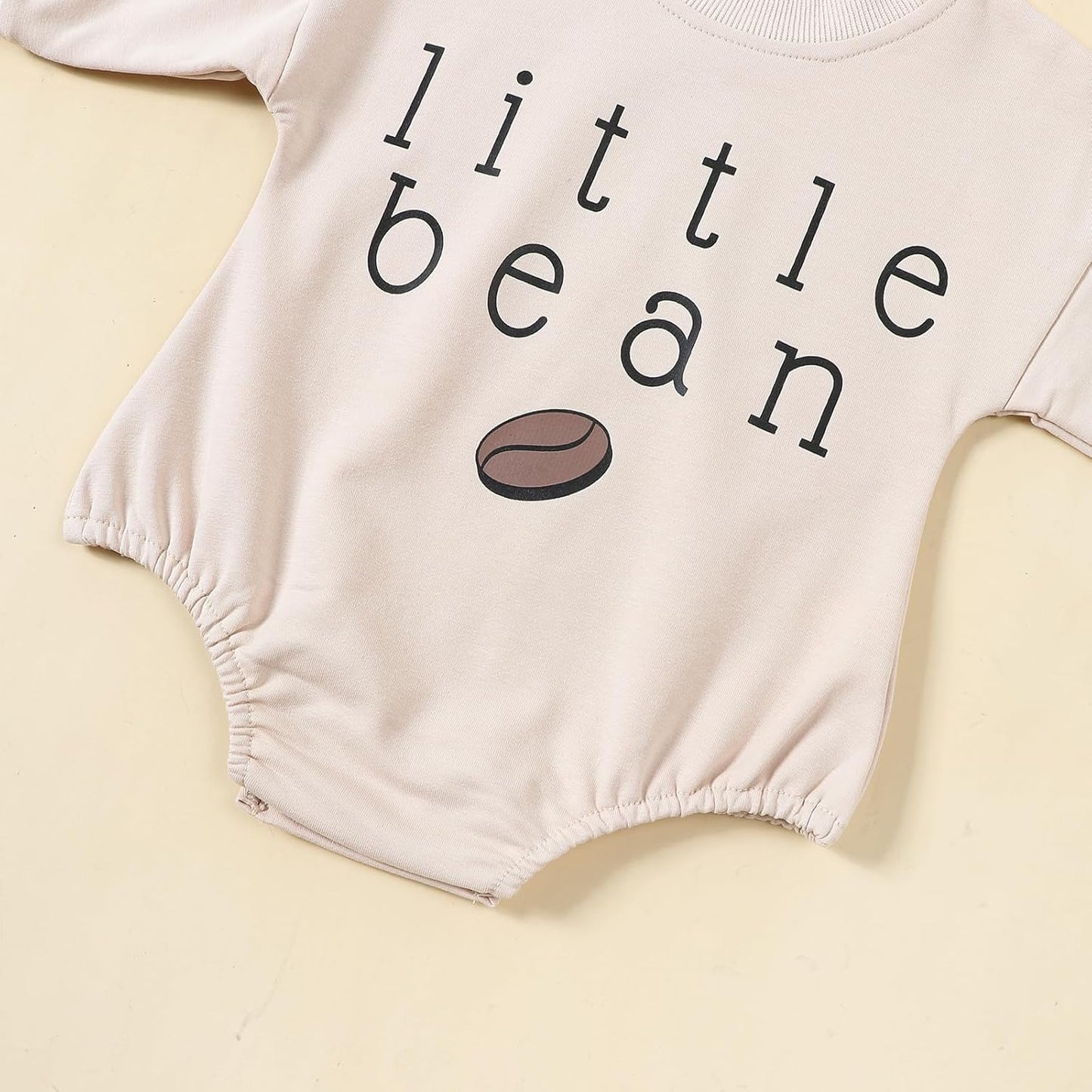 Newborn Baby Boy Girl Romper Bubble Long Sleeve Little Bean Bodysuit Ovesized Sweatshirt Infant Casual Shirts Top