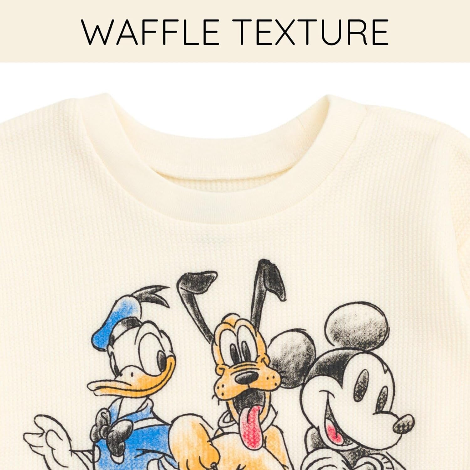 Waffle Knit Pullover Sweatshirt and Jogger Pants Outfit Set Newborn to Little Kid Sizes (0-3 Months - 5)