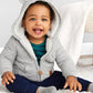 Baby Hooded Sweater Jacket with Sherpa Lining