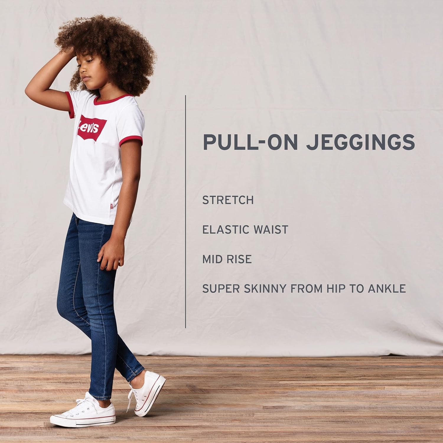 Girls' Skinny Fit Pull on Jeggings