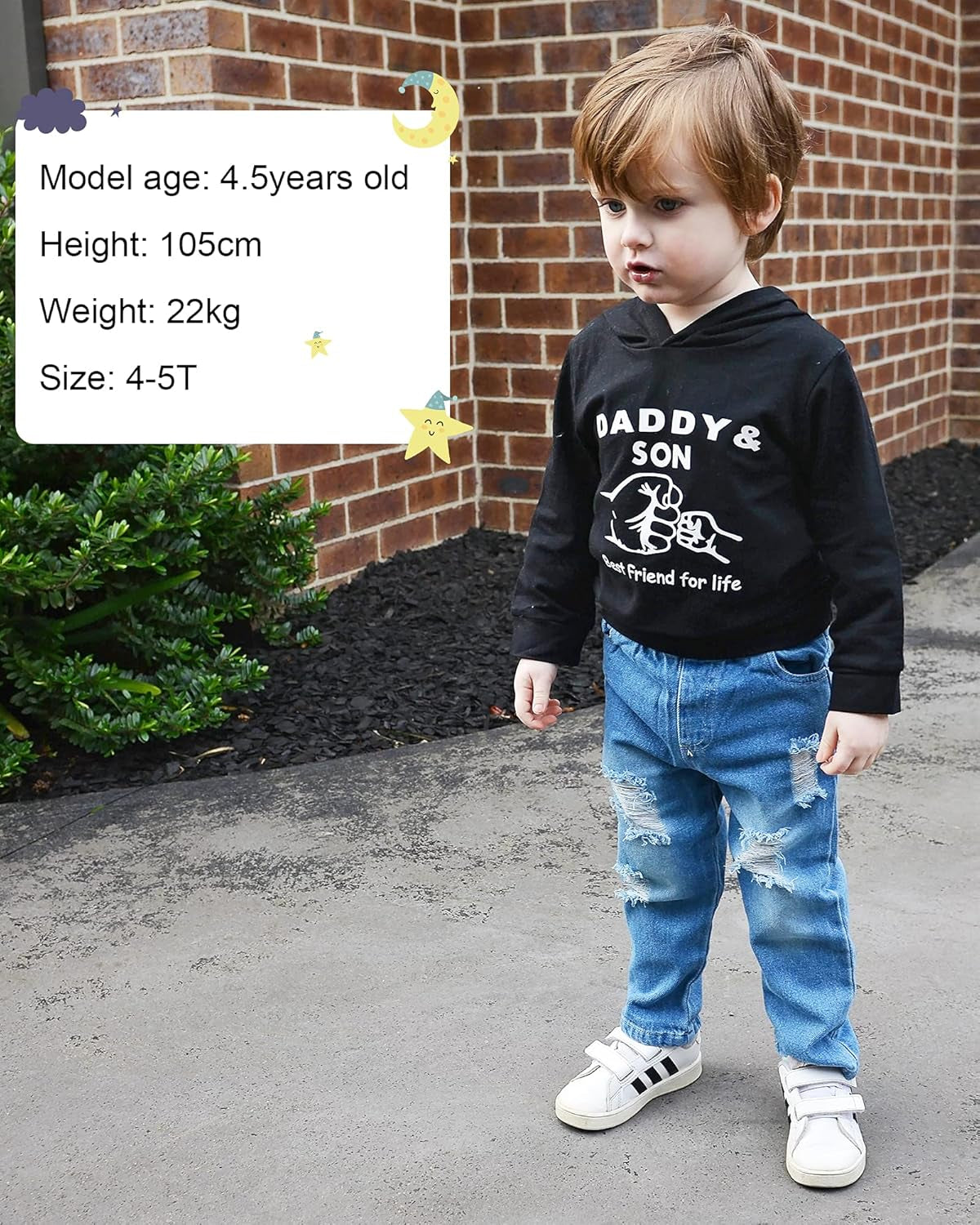 Toddler Boy Clothes,Long Sleeve Printing Hoodie+Jeans Pants Toddlers Boys Outfits Set 1-6Y Kids Clothing