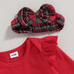 Christmas Baby Girl Outfit Newborn Cute Elk Fly Sleeve Romper Overall Dress Infant Girls Fall Winter Skirt Set