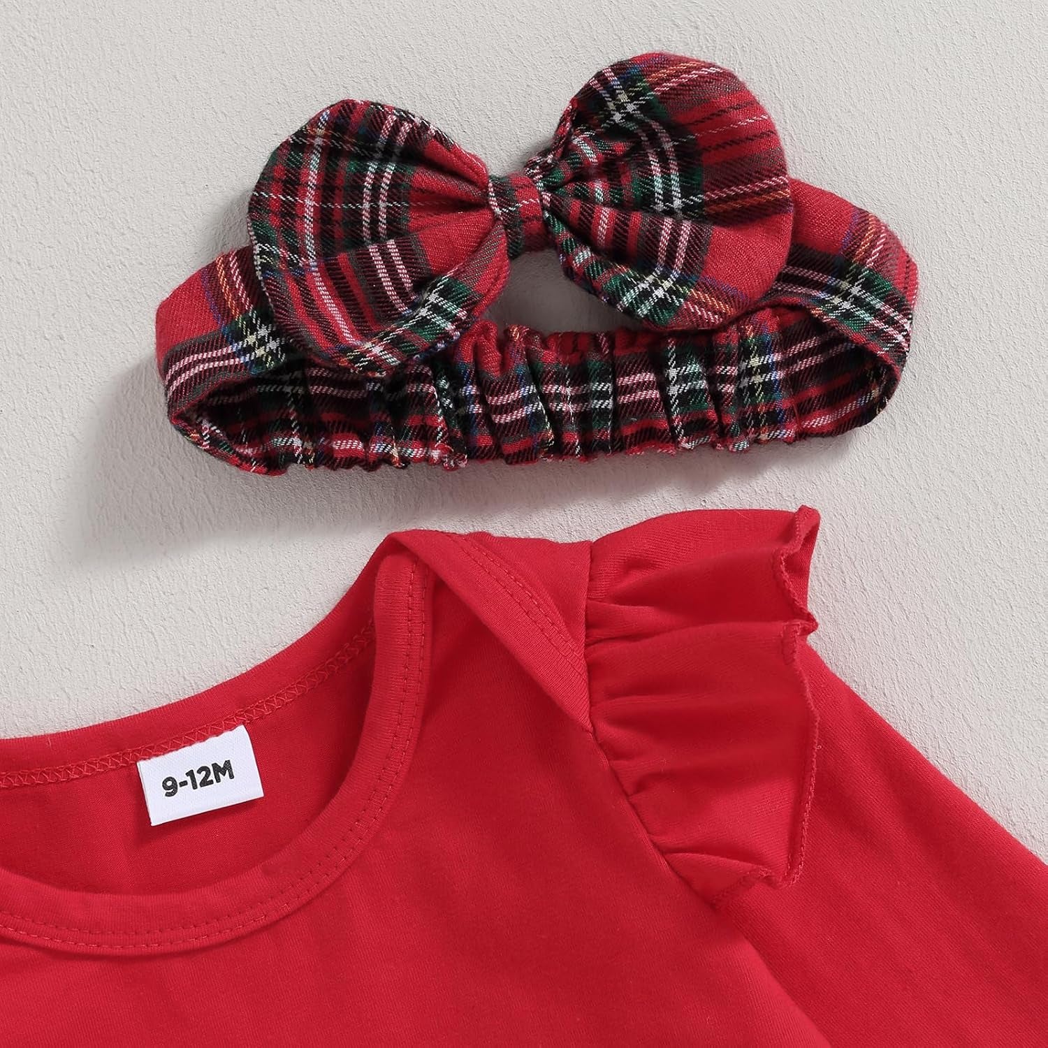 Christmas Baby Girl Outfit Newborn Cute Elk Fly Sleeve Romper Overall Dress Infant Girls Fall Winter Skirt Set
