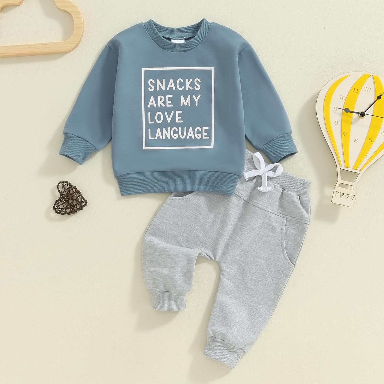 Infant Baby Boy Fall Clothes Set Funny Letter Sweatshirt Pant Outfit Toddler Winter Clothes 6 12 18 Months 2T 3T