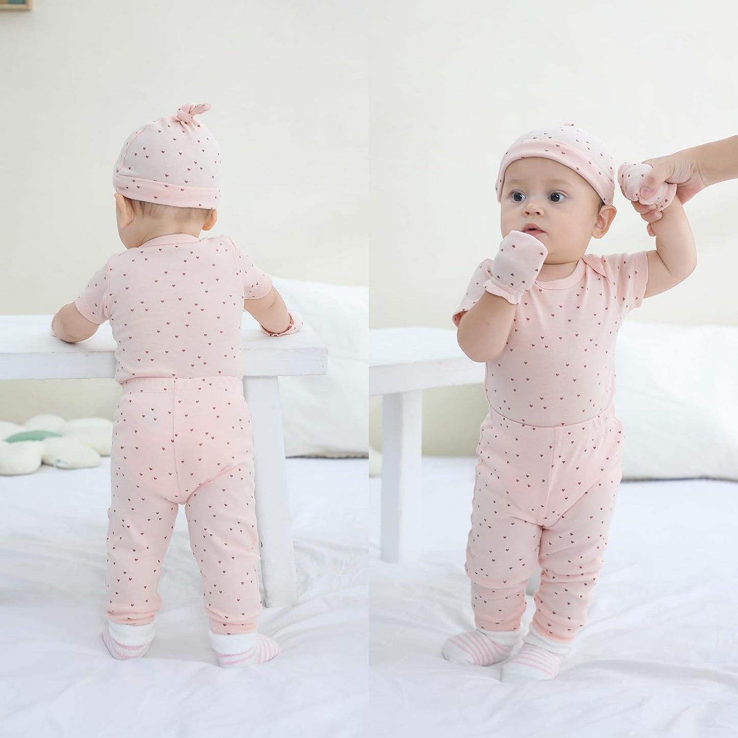 Baby Bodysuit and Pant Set 10-Pcs Cotton Soft Newborn Boy Girl Clothes Outfits