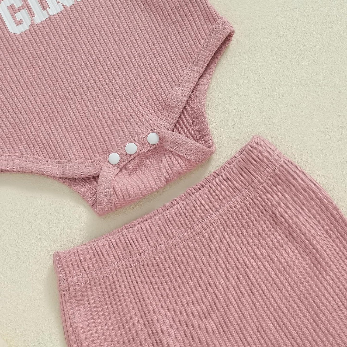 Newborn Baby Girl Outfits Daddys Girls Ruffle Long Sleeve Romper Top Pants Headband Infant Fall Winter Clothes
