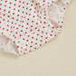 Baby Girl Romper Stripes Smocked Bodysuit Newborn Bubble Romper Infant Summer Festival Clothes
