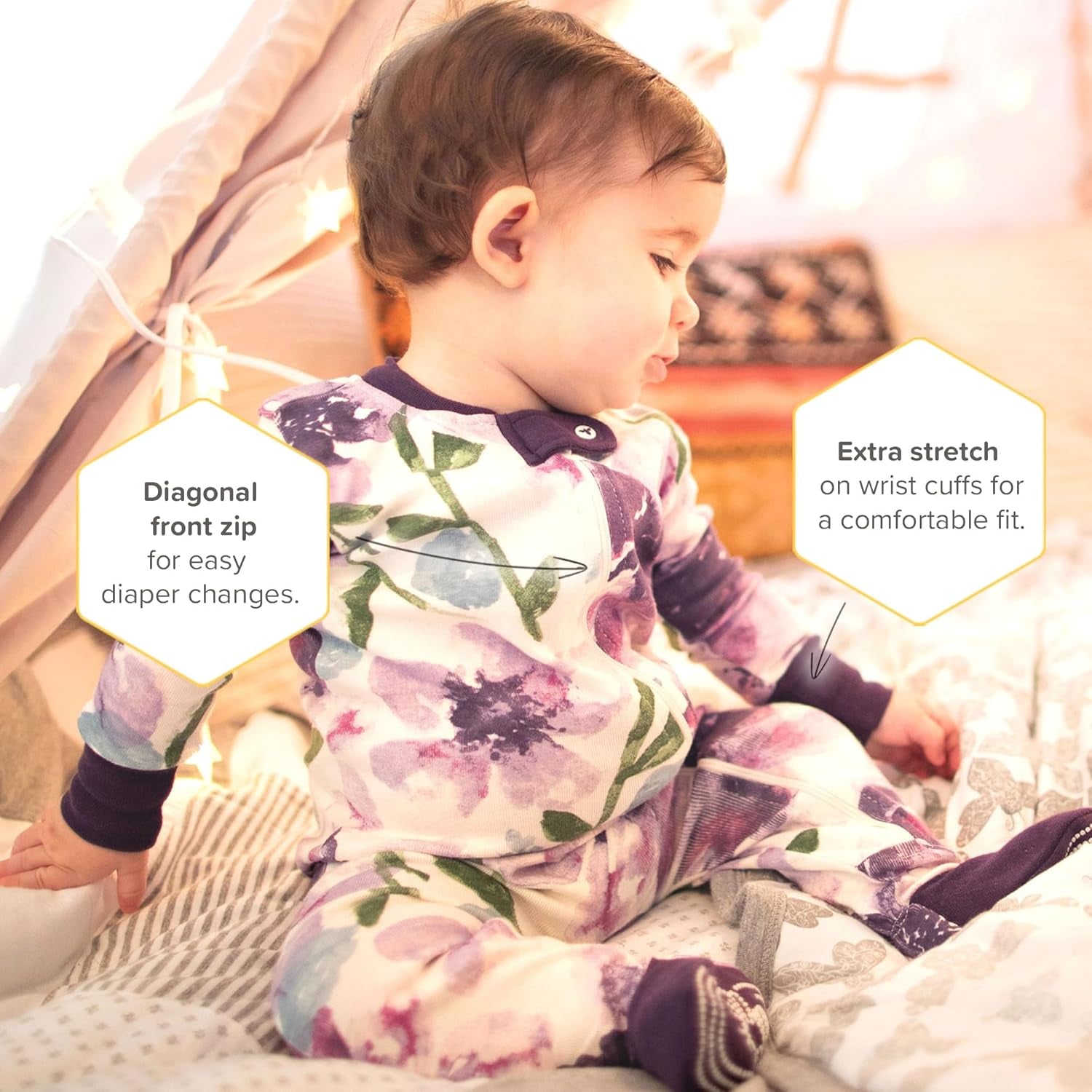 Girls' Snug Fit One-Piece Footed Non-Slip Sleeper Pajamas