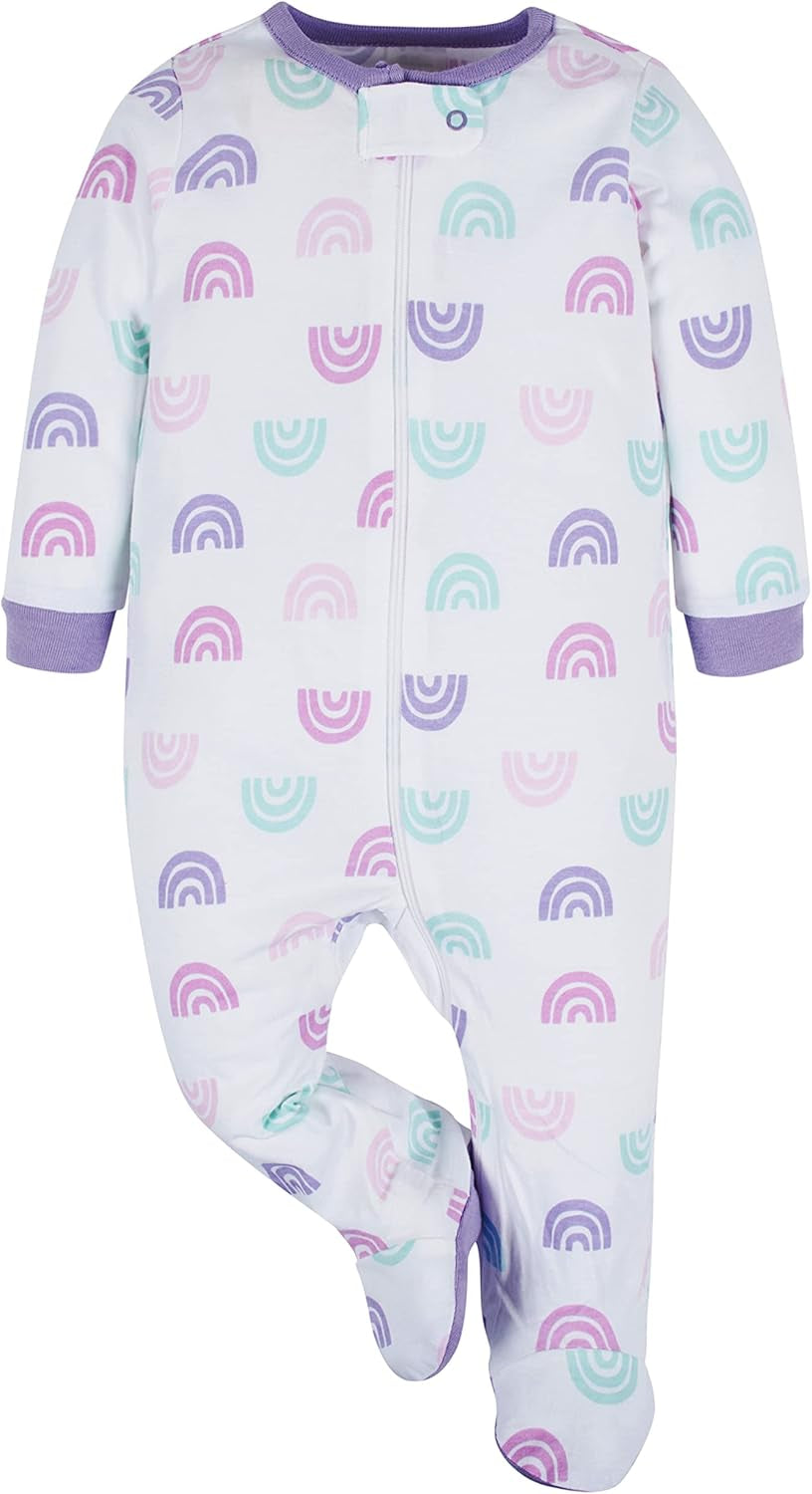 Baby-Girls 4-Pack Sleep 'N Play Footies Multi Pack