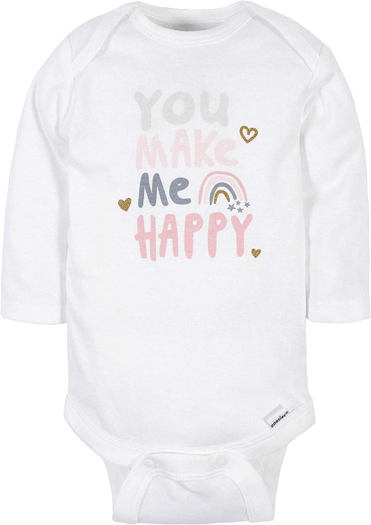 Baby Girls' 6-Pack Long-Sleeve Onesies Bodysuits