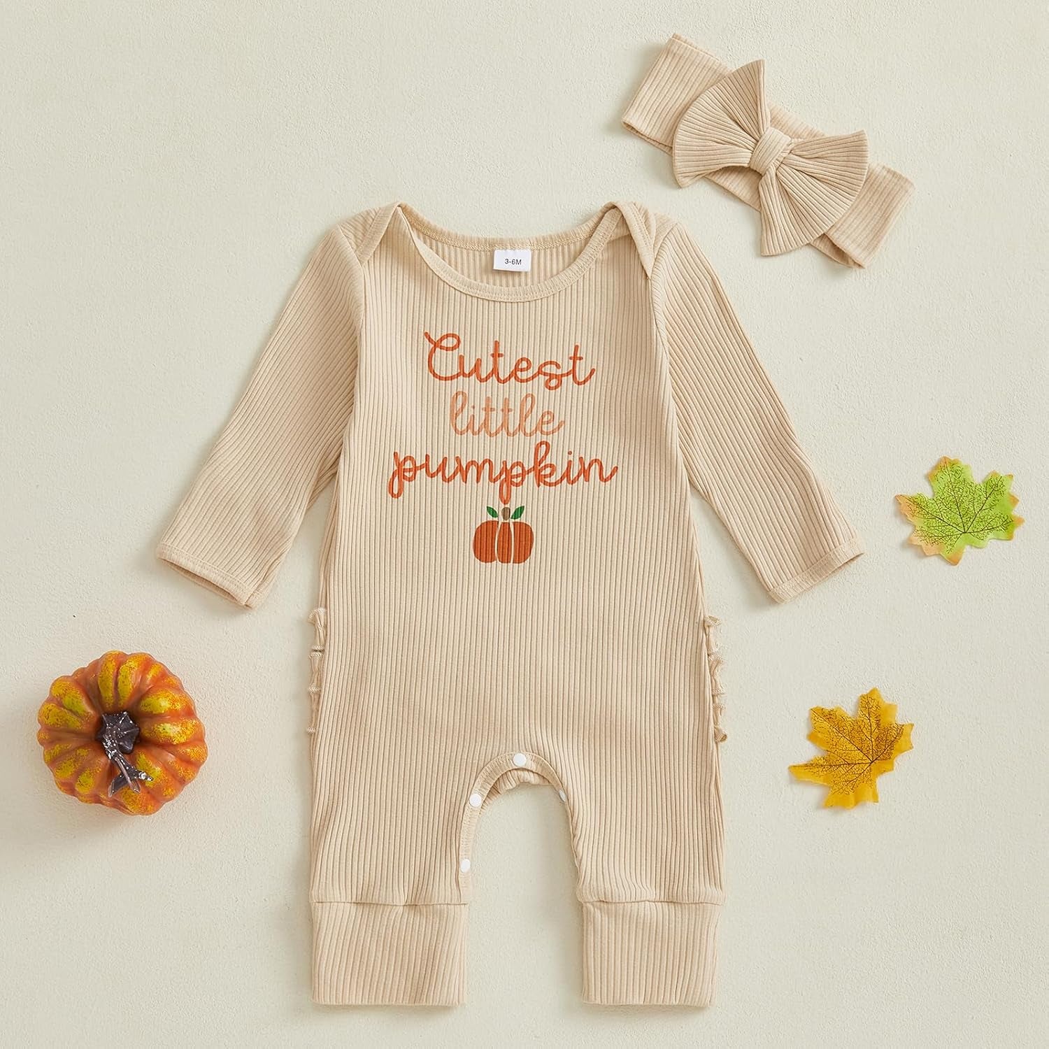 My First Halloween Baby Girl Outfit Cutest Pumpkin Onesie Long Sleeve Romper Jumpsuit Newborn Girl Outfits Clothes