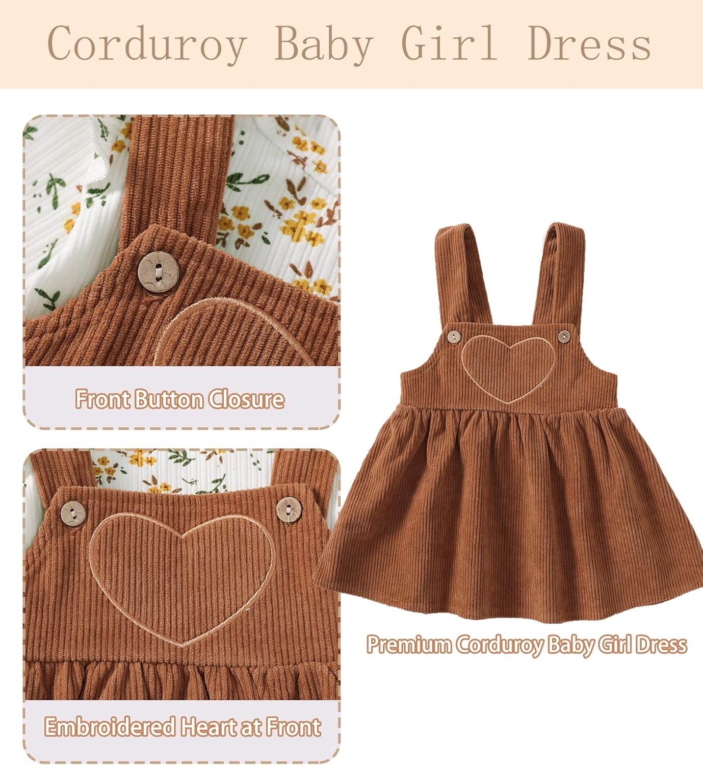 Newborn Baby Girl Clothes Toddler Long Sleeve Ruffle Romper Top Infant Skirt Set Little Girl Overall Dress