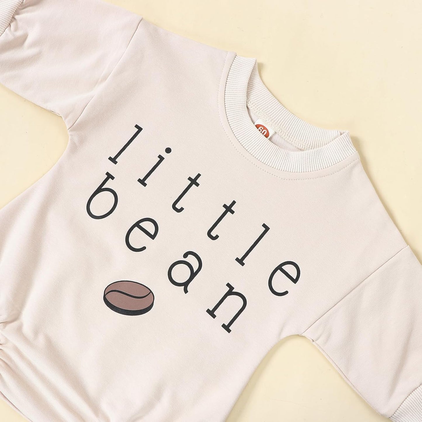 Newborn Baby Boy Girl Romper Bubble Long Sleeve Little Bean Bodysuit Ovesized Sweatshirt Infant Casual Shirts Top