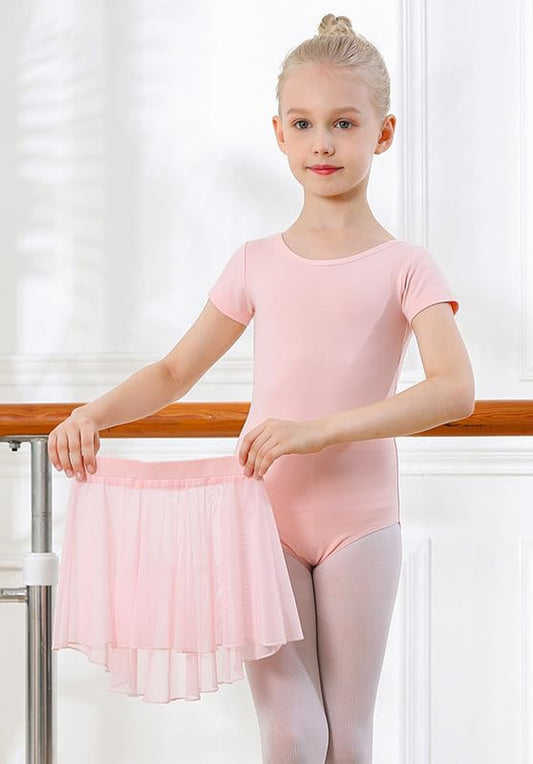 Girls Ballet Leotards with Removable Skirt Toddler Hollow Back Dance Dress Combo