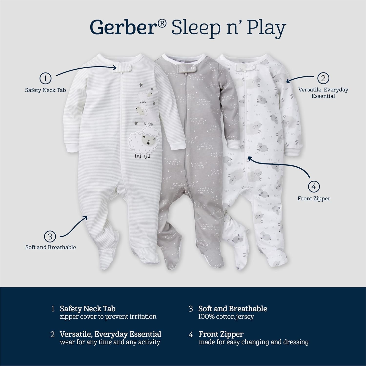 Baby-Boys 3-Pack Sleep 'N Play