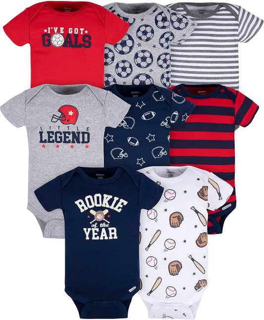 Baby Boys' 8-Pack Short Sleeve Onesies Bodysuits