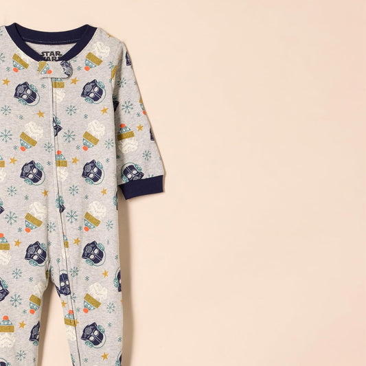 Disney | Marvel | Star Wars Unisex Babies' and Toddlers' Snug-Fit Cotton Footed Pajamas, Multipacks