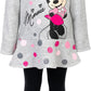 Minnie Mouse Fleece Pullover Crossover Hoodie and Leggings Outfit Set Infant to Big Kid Sizes (12 Months - 14-16)
