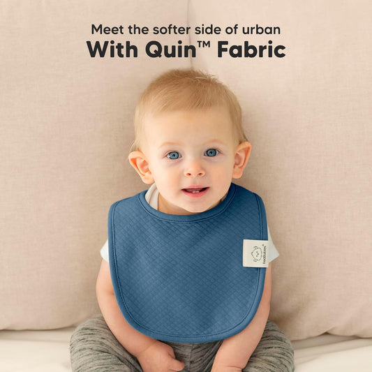 8-Pack Organic Baby Bibs for Girls, Boys - Quilted Cotton Cloth Baby Drool Bibs for Drooling and Teething Toddler, Newborn, Infant, Soft & Super Absorbent (Basics)