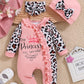 Preemie Newborn Baby Girl Clothes Infant Fall Winter Outfits Letter Floral One-Piece Romper+Jumpsuit