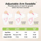 3-Pack Organic Swaddles for Newborns, Baby Sleep Sacks 0-3 Months - Baby Swaddle Wrap, Newborn Wearable Blanket, Infant Sleep Sack for Girls, Boys, Soft & Snug, Large Hook & Loop Closure (Ripple)