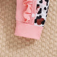Preemie Newborn Baby Girl Clothes Infant Fall Winter Outfits Letter Floral One-Piece Romper+Jumpsuit