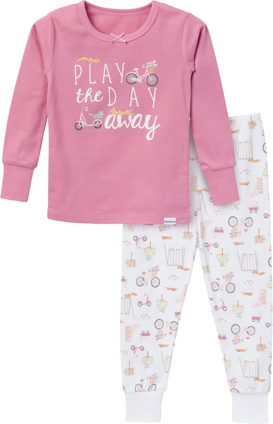 Baby Girls' Toddler Snug Fit 2-Piece Pajama Set