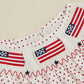 Baby Girl Romper Stripes Smocked Bodysuit Newborn Bubble Romper Infant Summer Festival Clothes