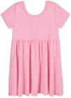 Baby Girls' Toddler Buttery Soft Short Sleeve Twirl Dress with Viscose Made from Eucalyptus