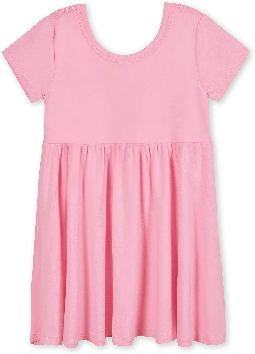 Baby Girls' Toddler Buttery Soft Short Sleeve Twirl Dress with Viscose Made from Eucalyptus