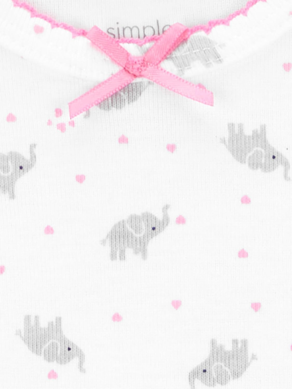 Baby Girls' Cotton Sleeper Gown, Pack of 3, Pink/Mint Green/White, Newborn