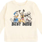 Waffle Knit Pullover Sweatshirt and Jogger Pants Outfit Set Newborn to Little Kid Sizes (0-3 Months - 5)