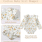 Newborn Baby Girl Clothes Toddler Long Sleeve Ruffle Romper Top Infant Skirt Set Little Girl Overall Dress