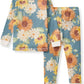 Girls' 2-Piece Long Sleeve Tee and Pants Organic Cotton Pajama Set