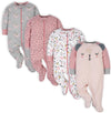 Baby Girls 4 Pack Sleep 'N Play Footie