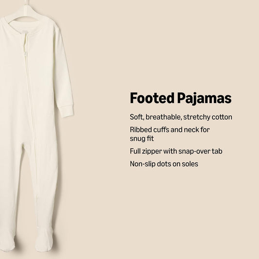 X Sofia Grainge Unisex Toddlers and Babies' Snug-Fit Cotton Footed Pajamas, Pack of 2