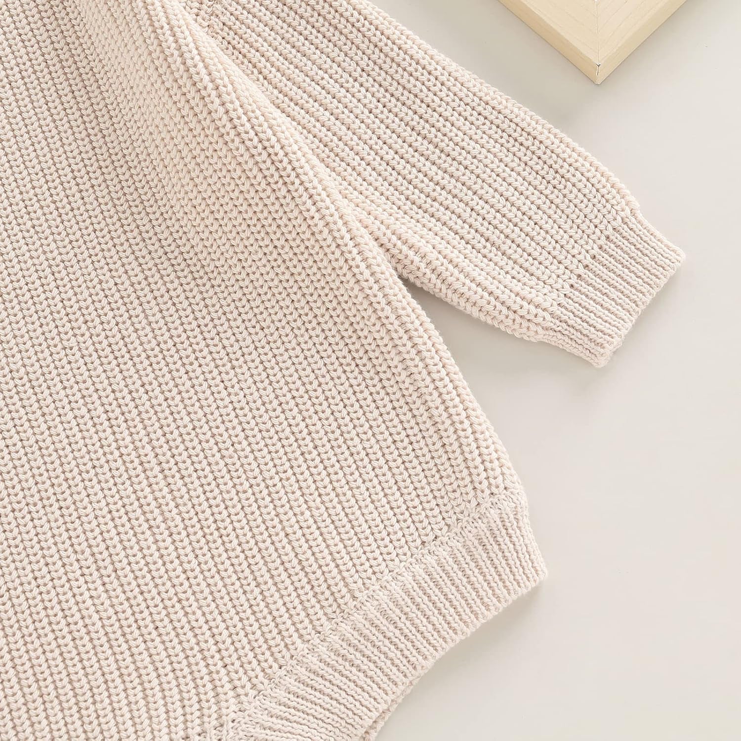 Baby Girl Boy Sweater Knit Oversized Pullover Sweatshirt Romper Onesie Warm Fall Winter Clothes Outfit Newborn