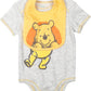 Winnie the Pooh Baby Bodysuit Pants Bib and Hat 4 Piece Outfit Set Newborn to Infant
