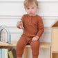 Baby Boy Girl 2/3 Pack Solid Romper Ribbed Short/Long Sleeve Bodysuit Jumpsuit Infant Knitted Outfits Clothes
