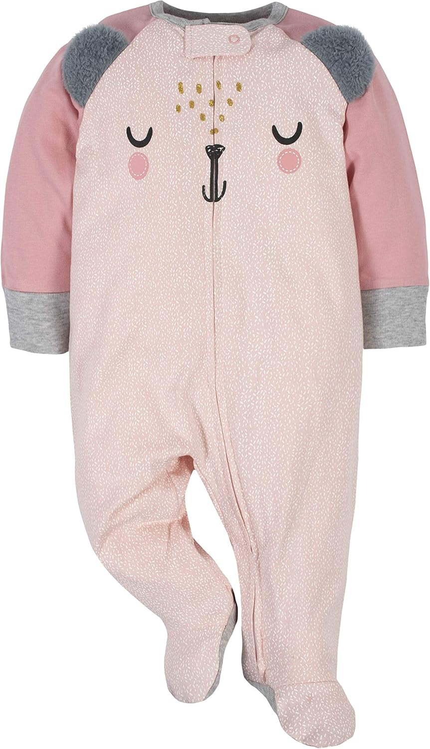 Baby Girls 4 Pack Sleep 'N Play Footie