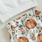 Baby Girl Winter Clothes Pumpkin Crewneck Sweatshirts Flower Sweatpants Headband Toddler Fall Halloween Outfits