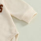 Newborn Baby Boy Clothes Mamas Boy Letters Embroidered Waffle Baby Sweatshirt Romper + Pants Sets Fall Winter Outfits