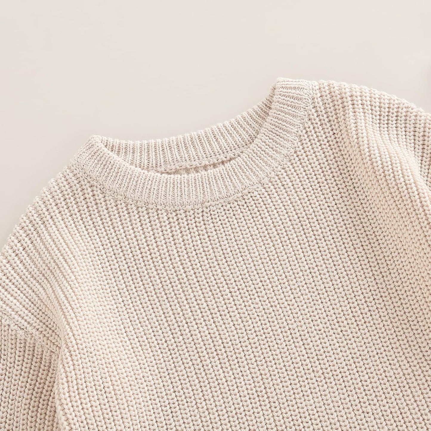 Baby Girl Boy Sweater Knit Oversized Pullover Sweatshirt Romper Onesie Warm Fall Winter Clothes Outfit Newborn
