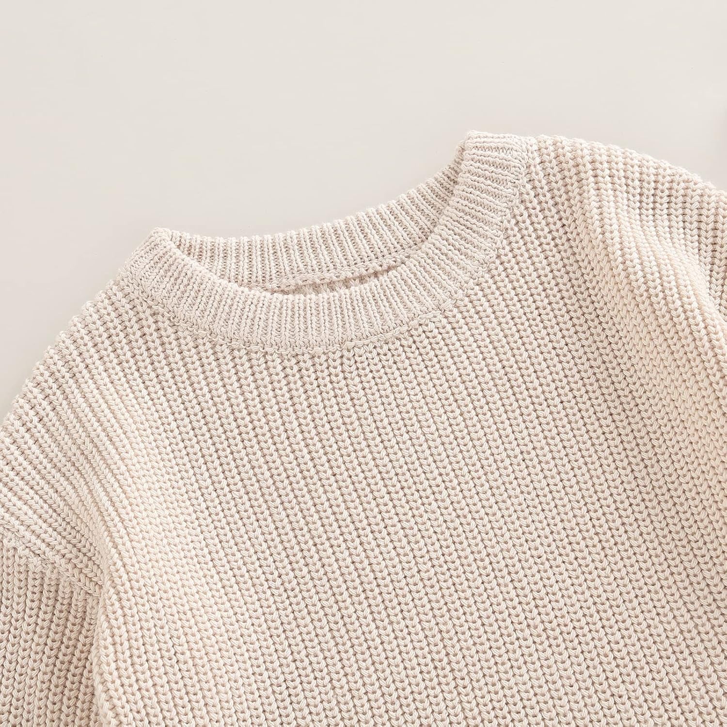 Baby Girl Boy Sweater Knit Oversized Pullover Sweatshirt Romper Onesie Warm Fall Winter Clothes Outfit Newborn