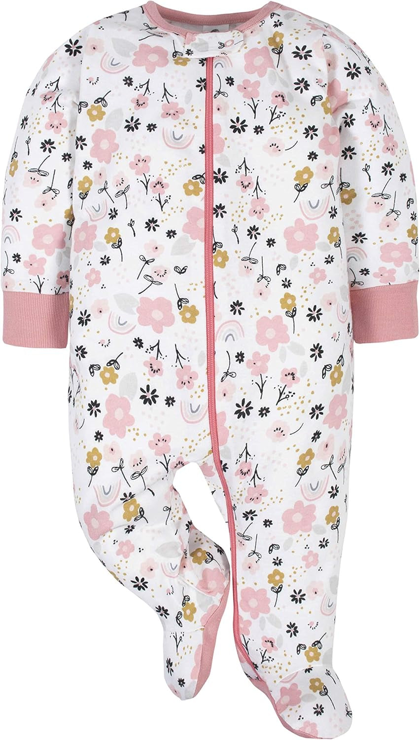Baby Girls 4 Pack Sleep 'N Play Footie