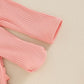 Im New Here Newborn Outfit Girl Long Sleeve Letter Romper Ribbed Knit Jumpsuit Baby Girl Preemie Coming Home Outfit