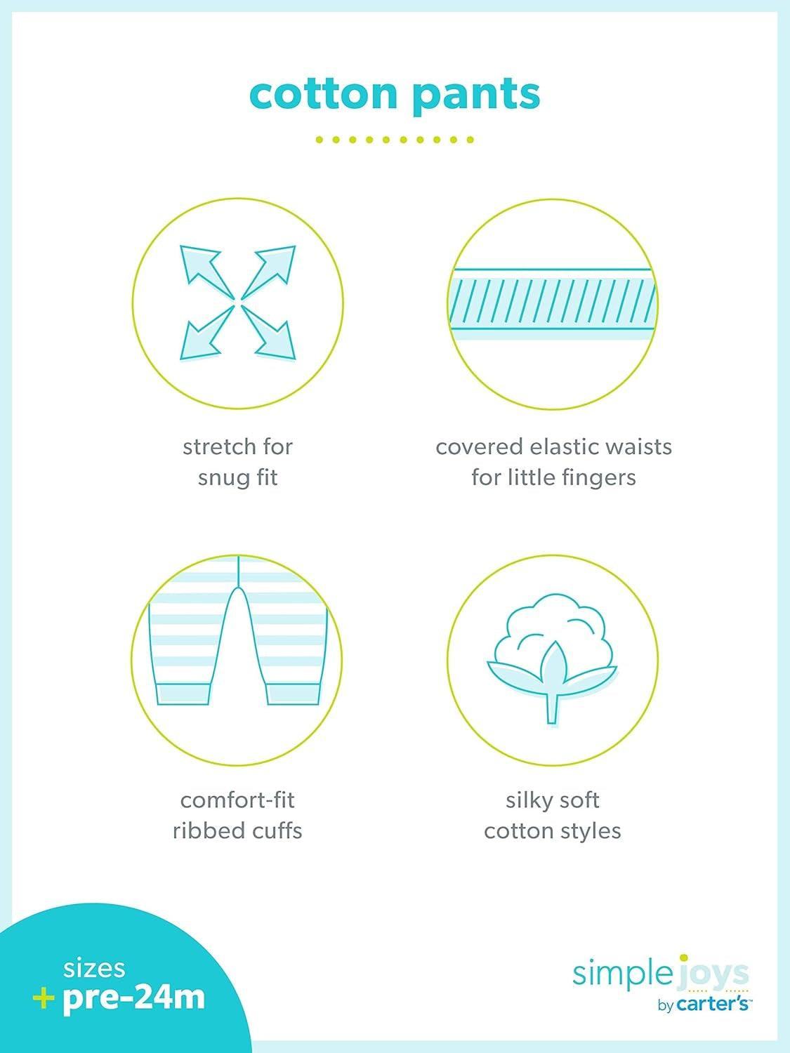 Unisex Babies' Pant, Pack of 4