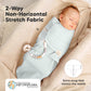 3-Pack Organic Swaddles for Newborns, Baby Sleep Sacks 0-3 Months - Baby Swaddle Wrap, Newborn Wearable Blanket, Infant Sleep Sack for Girls, Boys, Soft & Snug, Large Hook & Loop Closure (Ripple)