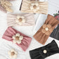 3 Pcs Baby Flower Headbands Baby Girls Nylon Headband Soft Hairbands Hair Accessories for Newborn Infant Toddler Kids (Beige Pink Khaki)