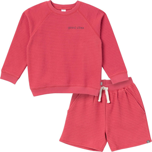 Baby Boys 2-Piece Long-Sleeve Top & Short Set